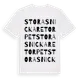 White t-shirt med Stora Snickaretorpet ordlek t-shirt
