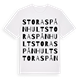White t-shirt med Stora Spånhult ordlek t-shirt