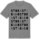 Mid Heather Gray t-shirt med Stora Stigabo ordlek t-shirt