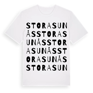 Stora Sunås ordlek t-shirt – ekologisk bomull t-shirt från Pinshirt