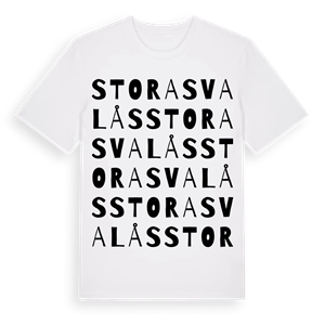 Stora Svalås ordlek t-shirt – ekologisk bomull t-shirt från Pinshirt
