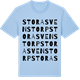 Blue Soul t-shirt med Stora Svenstorp ordlek t-shirt