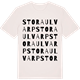 Vintage White t-shirt med Stora Ulvarp ordlek t-shirt