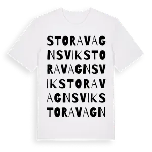 Stora Vagnsvik ordlek t-shirt – ekologisk bomull t-shirt från Pinshirt