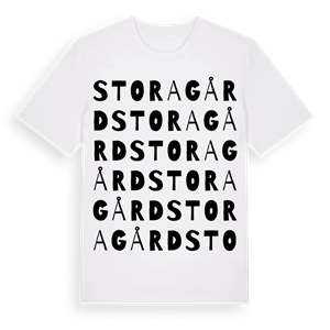 Storagård ordlek t-shirt – ekologisk bomull t-shirt från Pinshirt