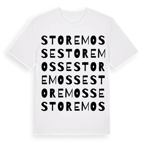 Store Mosse ordlek t-shirt – ekologisk bomull t-shirt från Pinshirt