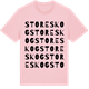 Pink Cotton t-shirt med Storeskog ordlek t-shirt
