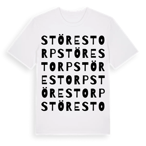 Störestorp ordlek t-shirt – ekologisk bomull t-shirt från Pinshirt