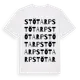 White t-shirt med Stötarp ordlek t-shirt