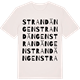 Vintage White t-shirt med Strandängen ordlek t-shirt