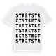 White t-shirt med Stret ordlek t-shirt