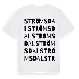 Strömsdal ordlek t-shirt – ekologisk bomull t-shirt från Pinshirt