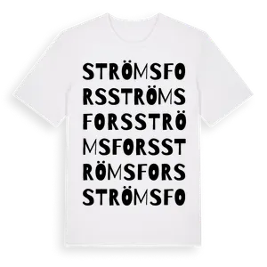 Strömsfors ordlek t-shirt – ekologisk bomull t-shirt från Pinshirt