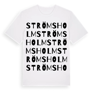 Strömsholm ordlek t-shirt – ekologisk bomull t-shirt från Pinshirt