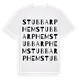 White t-shirt med Stubbarphem ordlek t-shirt