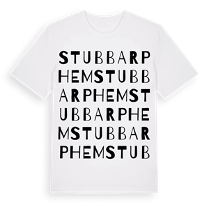 Stubbarphem ordlek t-shirt – ekologisk bomull t-shirt från Pinshirt
