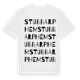 White t-shirt med Stubbarphem ordlek t-shirt