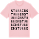 Pink Cotton t-shirt med Stubben ordlek t-shirt