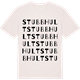 Vintage White t-shirt med Stubbhult ordlek t-shirt