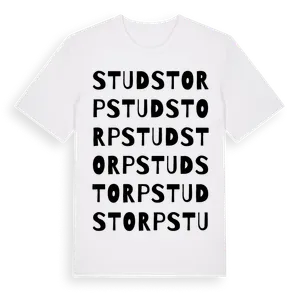 Studstorp ordlek t-shirt – ekologisk bomull t-shirt från Pinshirt