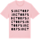 Pink Cotton t-shirt med Sunetorp ordlek t-shirt