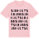 Pink Cotton t-shirt med Sunhultsbrunn ordlek t-shirt