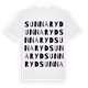 White t-shirt med Sunnaryd ordlek t-shirt