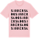 Pink Cotton t-shirt med Sunnerskog ordlek t-shirt