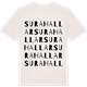 Vintage White t-shirt med Surahallar ordlek t-shirt