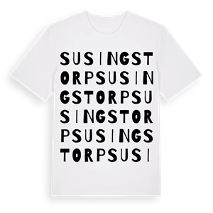 Susingstorp ordlek t-shirt – ekologisk bomull t-shirt från Pinshirt