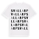White t-shirt med Svallarp ordlek t-shirt