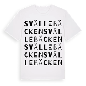 Svällebäcken ordlek t-shirt – ekologisk bomull t-shirt från Pinshirt
