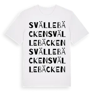 Svällebäcken ordlek t-shirt – ekologisk bomull t-shirt från Pinshirt