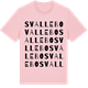 Pink Cotton t-shirt med Svallebo ordlek t-shirt