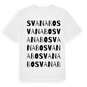 Svanabo ordlek t-shirt – ekologisk bomull t-shirt från Pinshirt