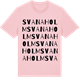 Pink Cotton t-shirt med Svanaholm ordlek t-shirt