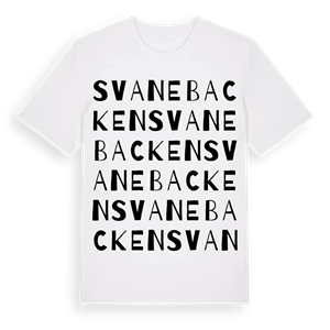 Svanebacken ordlek t-shirt – ekologisk bomull t-shirt från Pinshirt