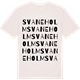 Vintage White t-shirt med Svaneholm ordlek t-shirt