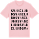 Pink Cotton t-shirt med Svanelund ordlek t-shirt