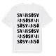 White t-shirt med Svansö ordlek t-shirt
