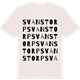 Vintage White t-shirt med Svanstorp ordlek t-shirt