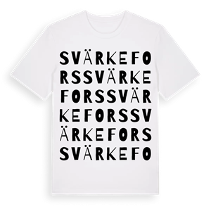 Svärkefors ordlek t-shirt – ekologisk bomull t-shirt från Pinshirt