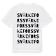 White t-shirt med Svärkefors ordlek t-shirt