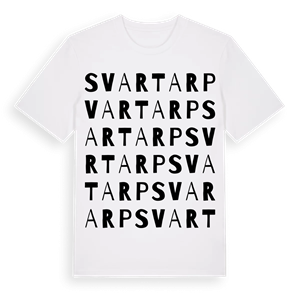 Svartarp ordlek t-shirt – ekologisk bomull t-shirt från Pinshirt