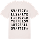 Vintage White t-shirt med Svartefall ordlek t-shirt
