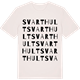 Vintage White t-shirt med Svarthult ordlek t-shirt