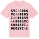 Pink Cotton t-shirt med Sveaborg ordlek t-shirt