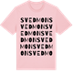 Pink Cotton t-shirt med Svedmon ordlek t-shirt