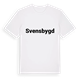 White t-shirt med Svensbygd fetstil t-shirt