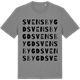 Mid Heather Gray t-shirt med Svensbygd ordlek t-shirt